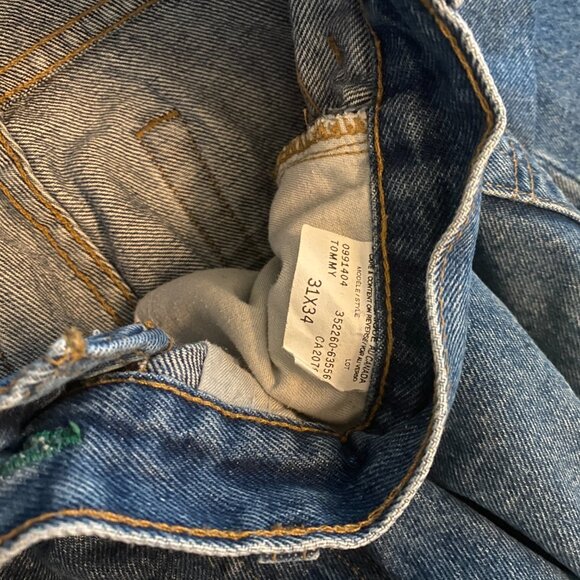 vintage 90s tommy hilfiger denim jeans size 31/34 - Picture 4 of 10